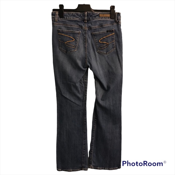 Seven7 premium denim 2 button closure flared low waisted jeans size 10 - Picture 2 of 8